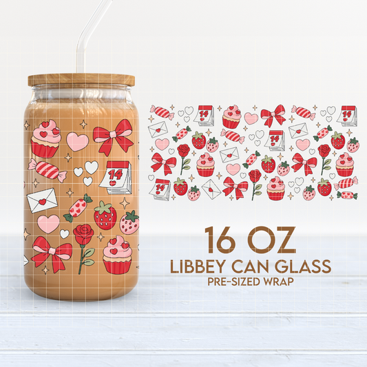 Love Things | Valentine's 16oz Cup Wrap PNG SVG