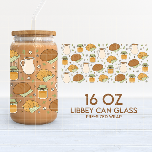 Cottage Breakfast | Cottagecore 16oz Cup Wrap PNG SVG