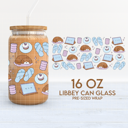 Stay Home with my Dog | 16oz Cup Wrap PNG SVG