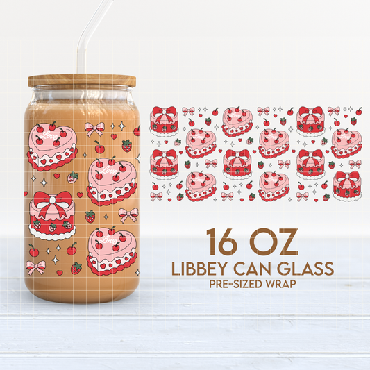 Love Cakes | Valentine's 16oz Cup Wrap PNG SVG