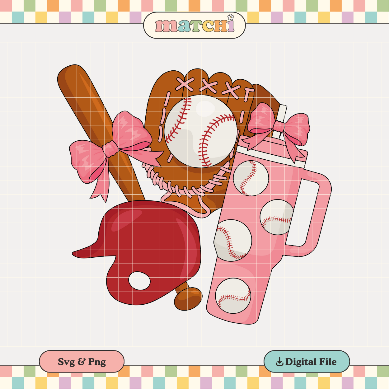 Baseball Girly Vibes | Baseball PNG & SVG
