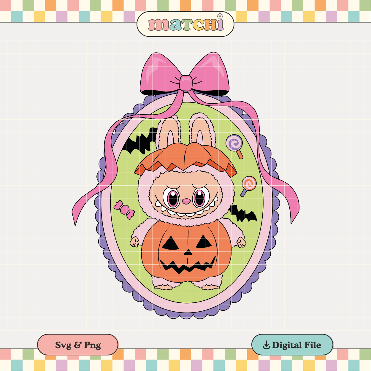 Pumpkin Monster Doll | Halloween PNG & SVG