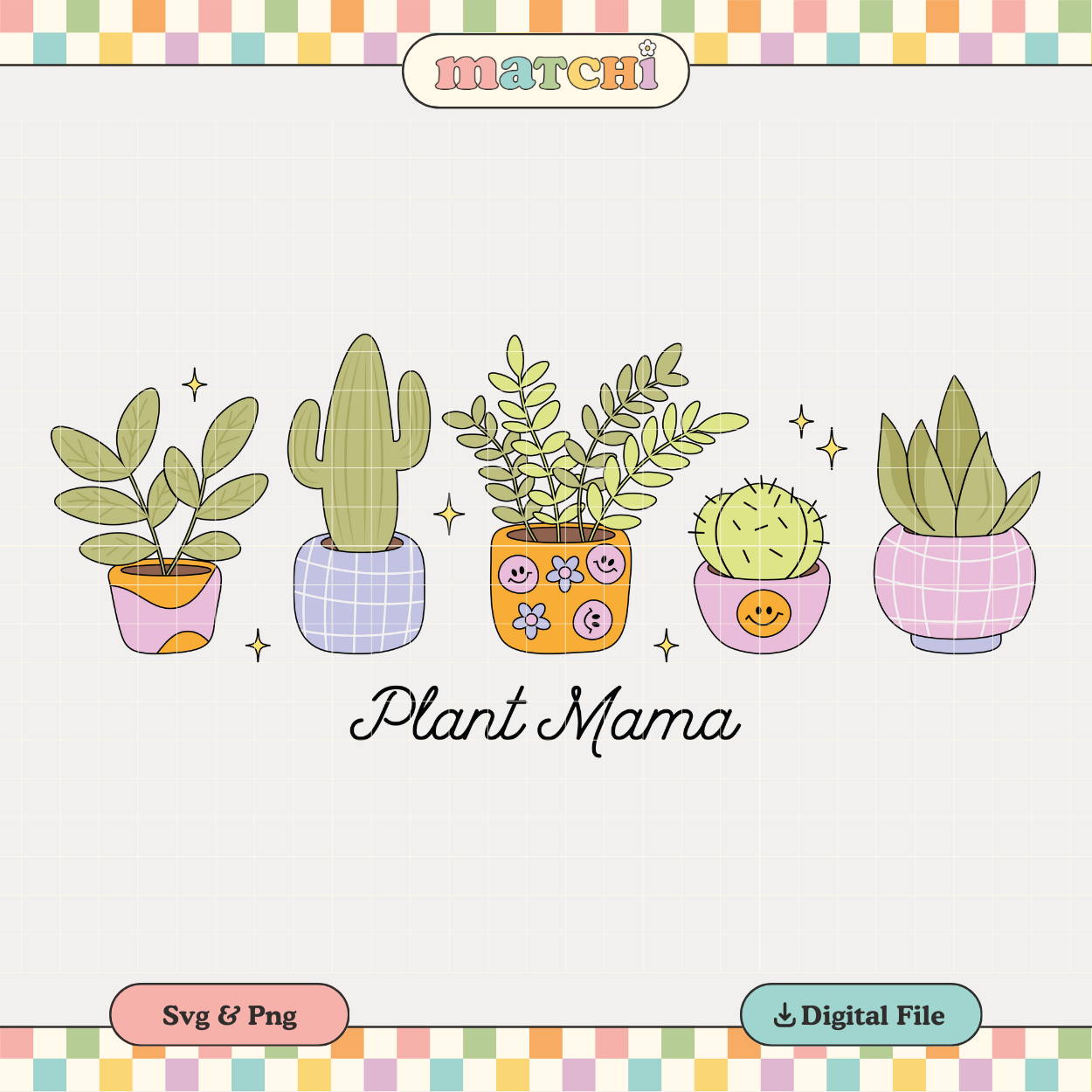 Plant Mama | Cute Plant Pots PNG & SVG
