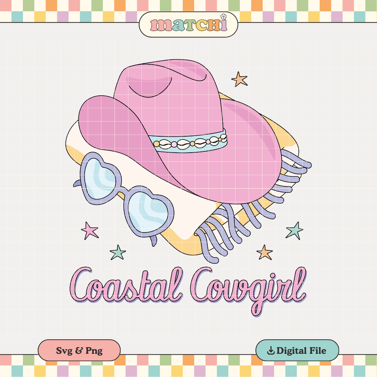 Coastal Cowgirl | Summer Vibes PNG & SVG