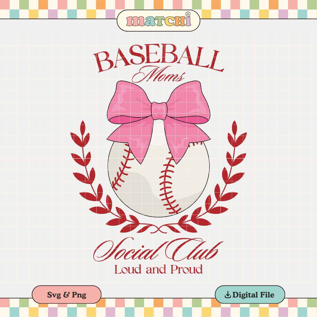Baseball Moms Social Club | Baseball PNG & SVG