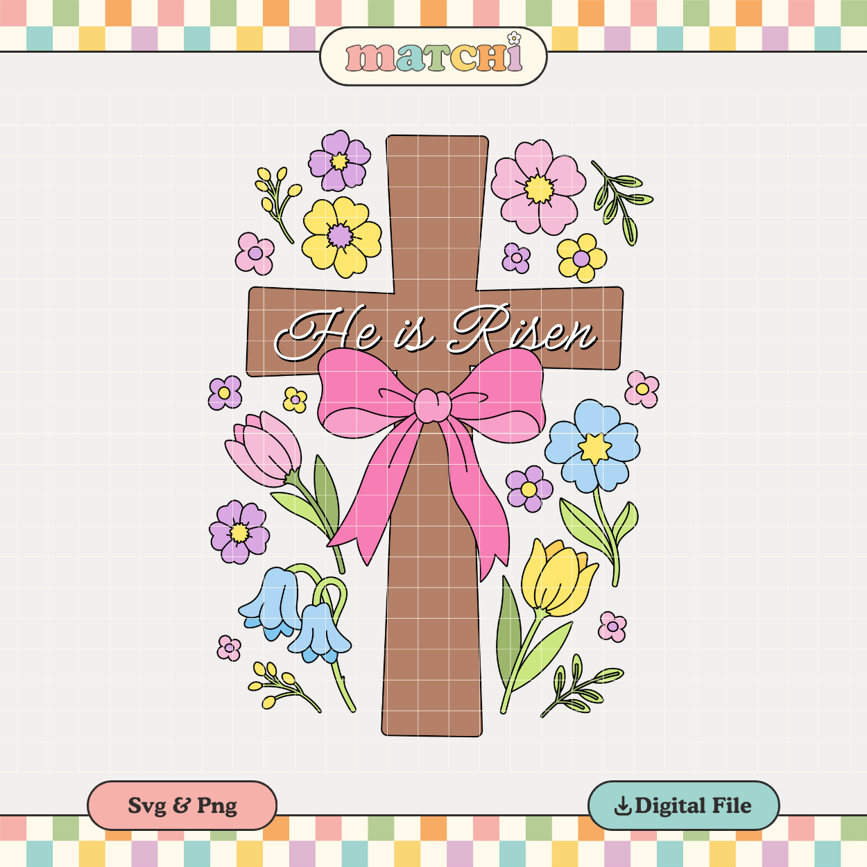 He is Risen | Religious Easter PNG & SVG