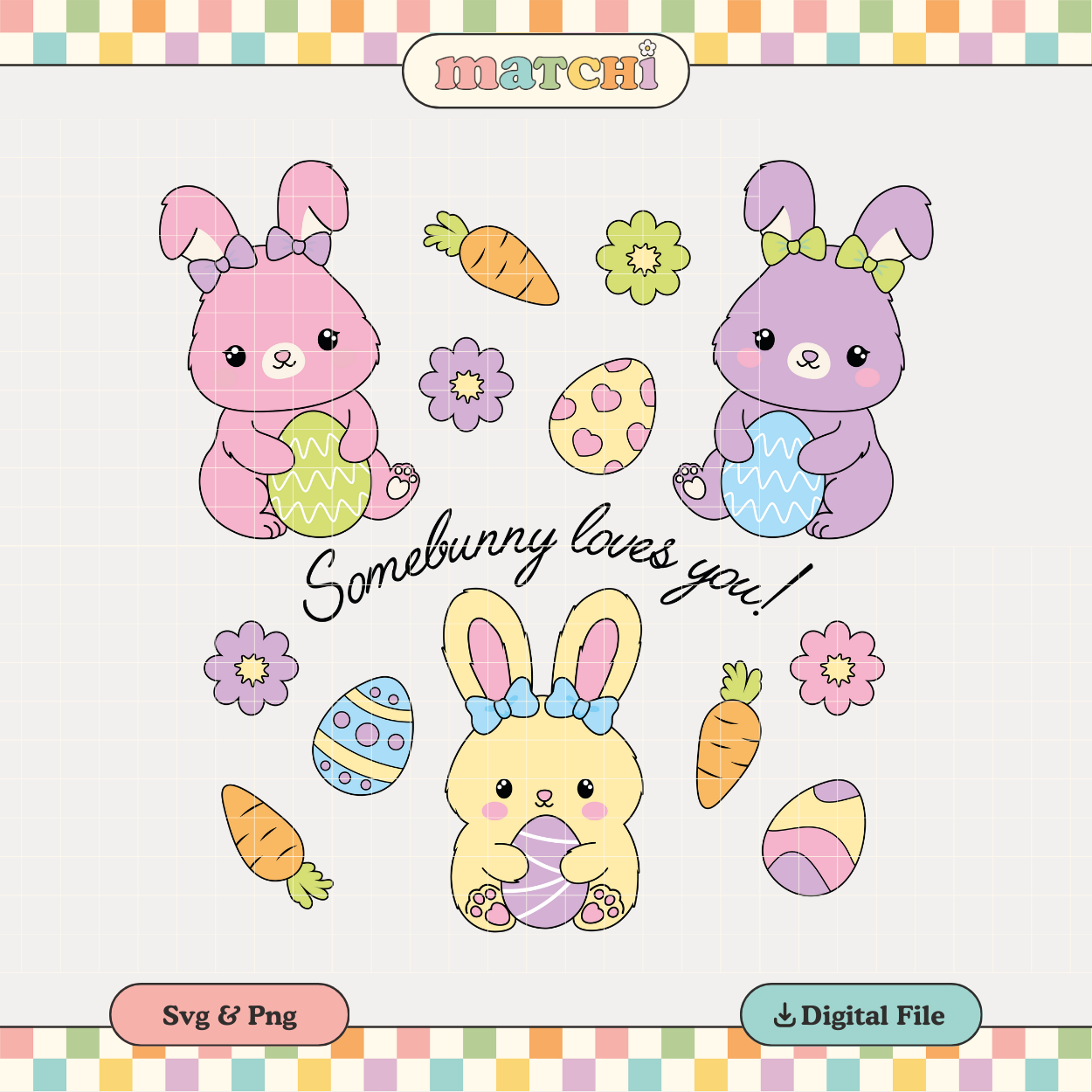 Somebunny Loves You | Easter design PNG & SVG