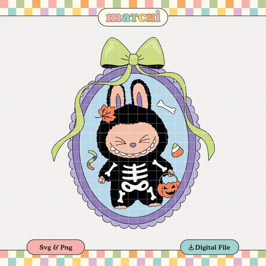 Skeleton Monster Doll | Halloween PNG & SVG
