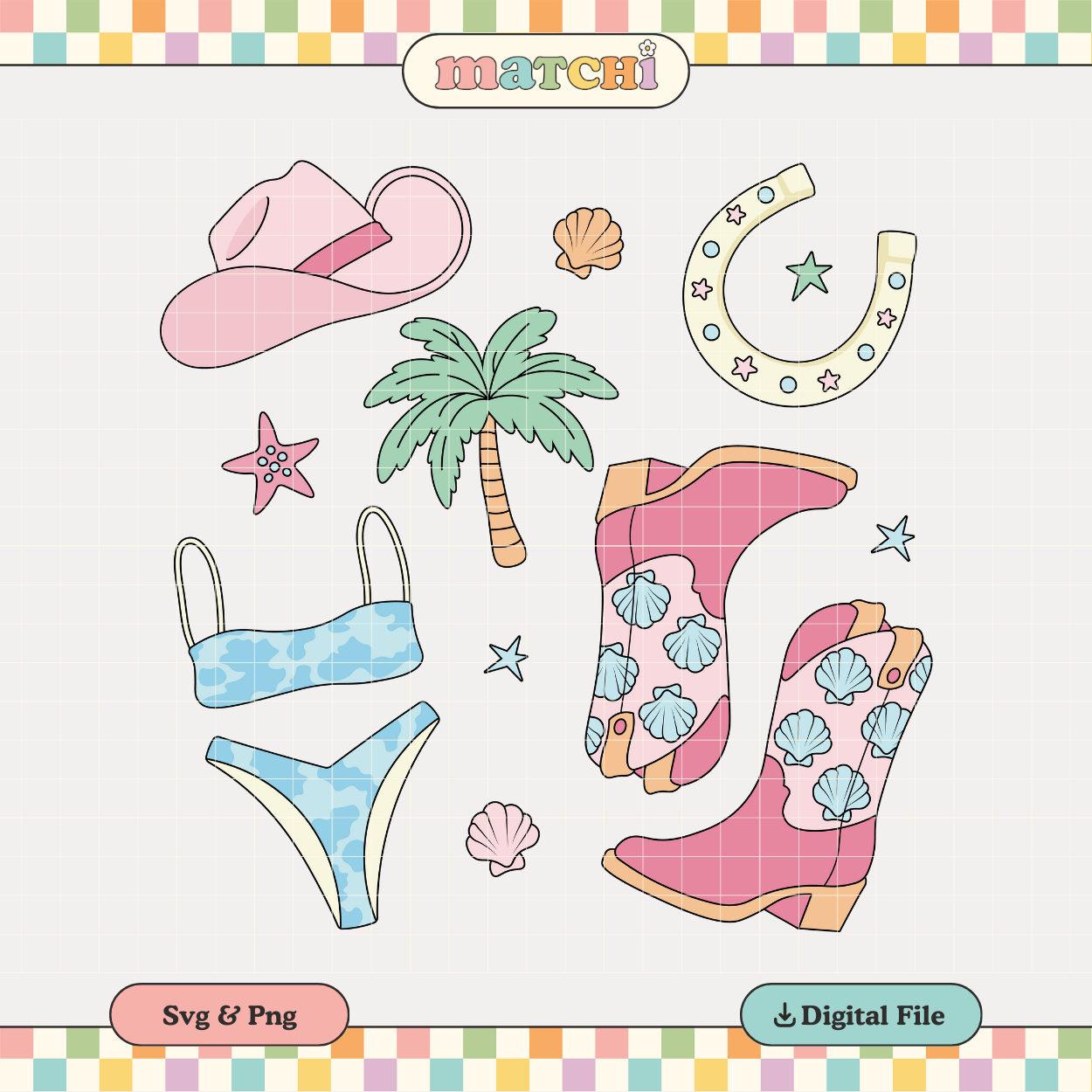 Coastal Cowgirl Things | Summer Vibes PNG & SVG