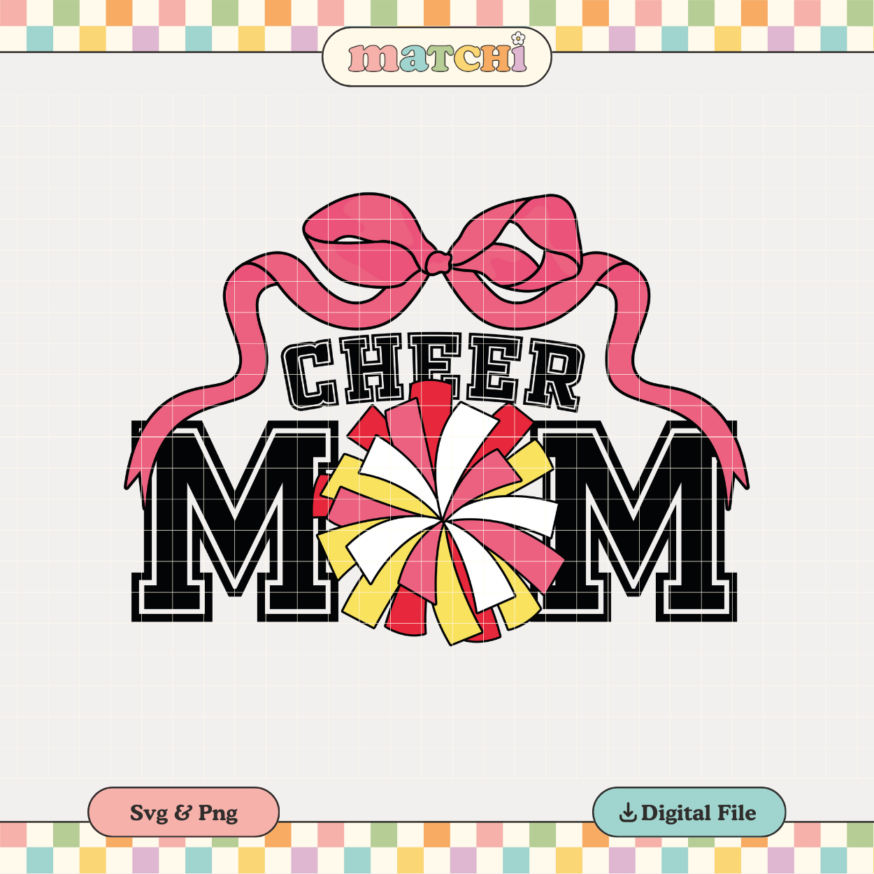 Cheer Mom | Cheerleading PNG & SVG