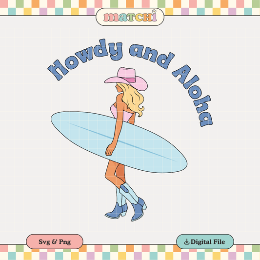 Howdy and Aloha | Coastal Cowgirl PNG & SVG