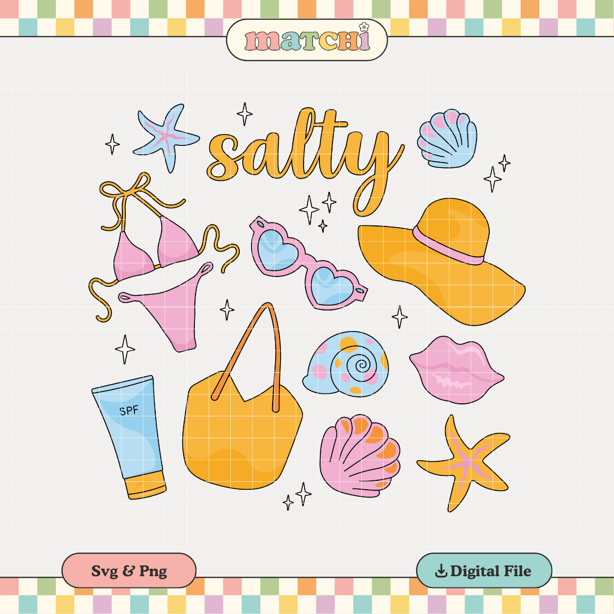 Salty Summer | Beach Essentials PNG & SVG