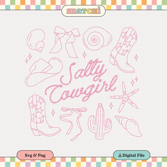 Salty Cowgirl | Summer Vibes PNG & SVG