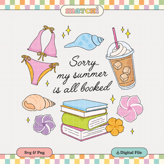 My Summer is all Booked | Bookish PNG & SVG