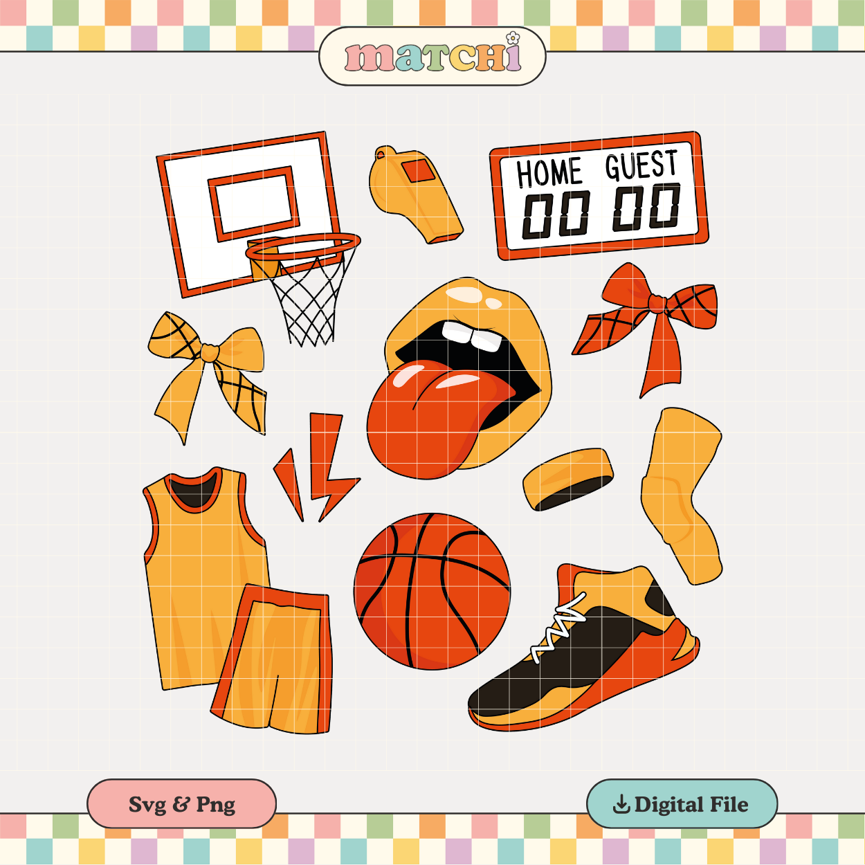 Basketball Game Day | Sports PNG & SVG