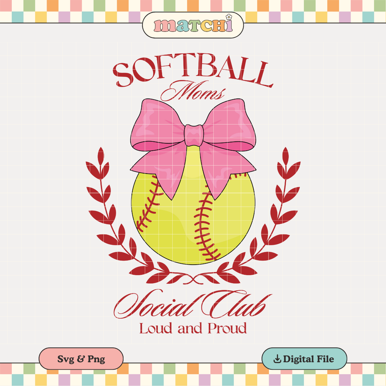 Softball Moms Social Club | Softball PNG & SVG