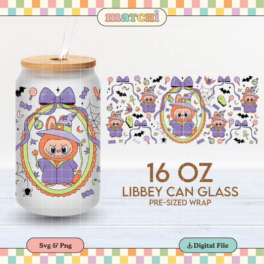 Witch Monster Doll | Halloween 16oz Cup Wrap PNG SVG