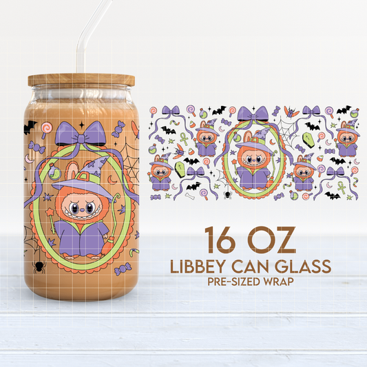 Witch Monster Doll | Halloween 16oz Cup Wrap PNG SVG
