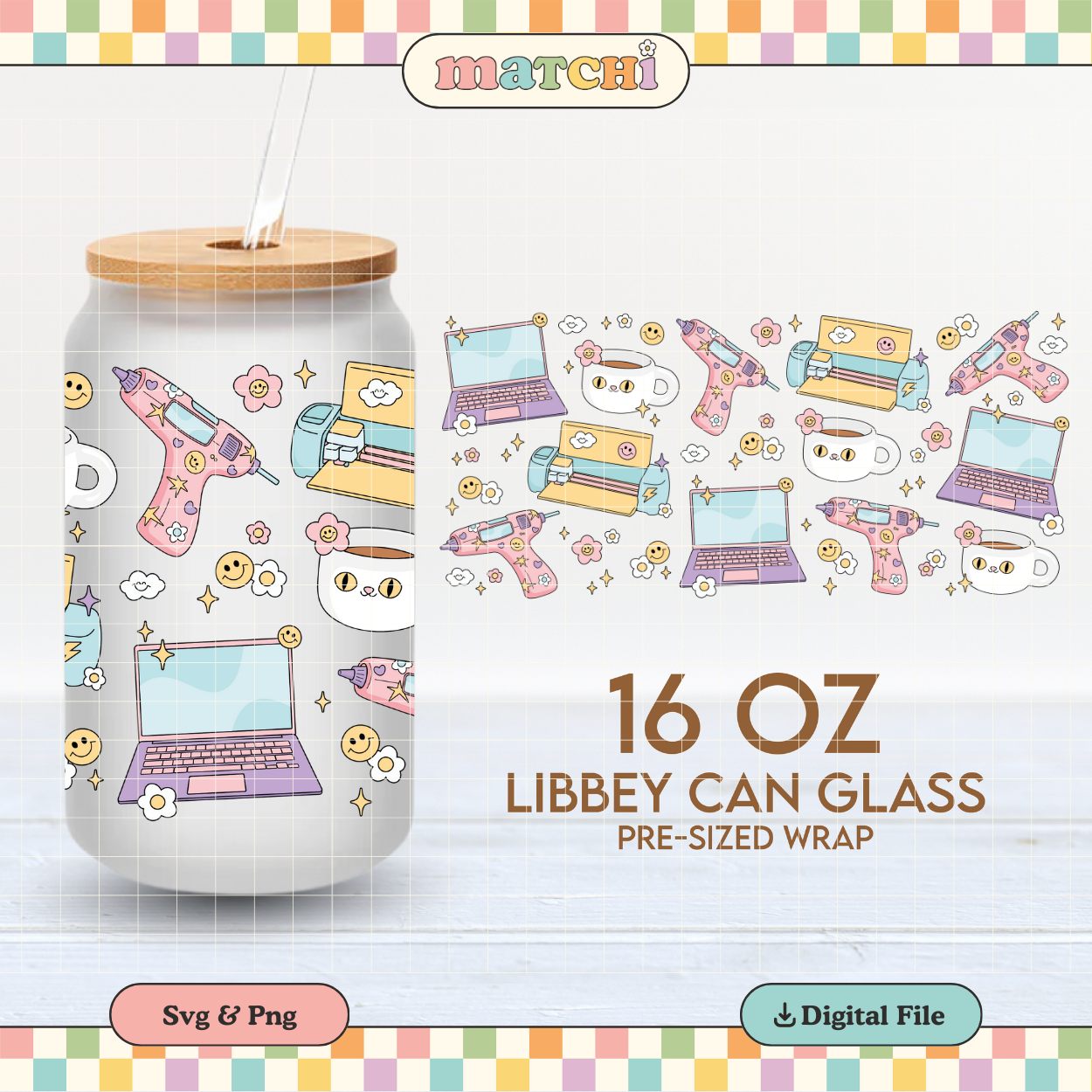 Crafty Business | Crafting 16oz Cup Wrap PNG SVG