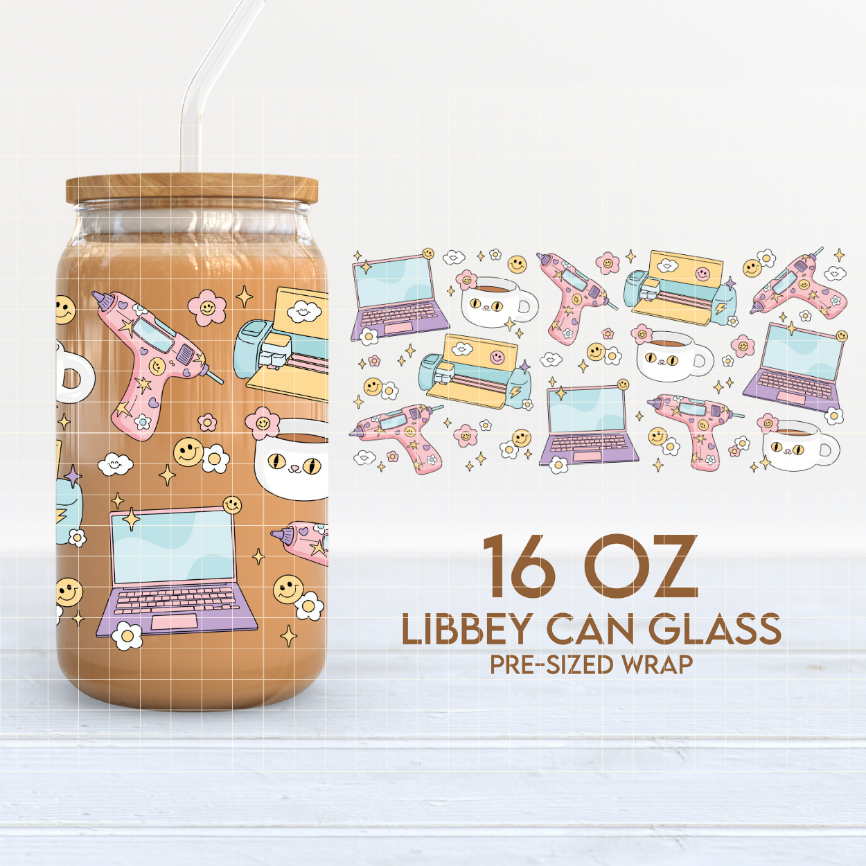 Crafty Business | Crafting 16oz Cup Wrap PNG SVG