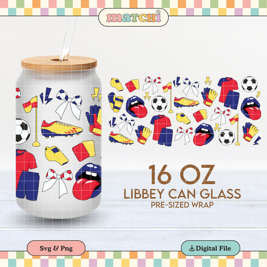 Soccer | Sports 16oz Cup Wrap PNG SVG