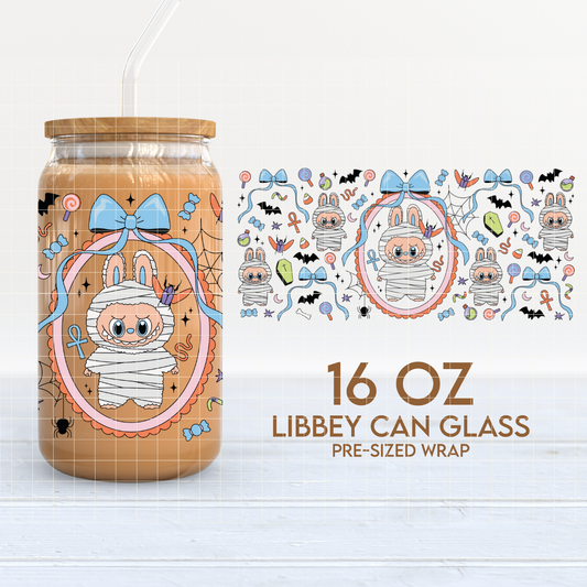 Mummy Monster Doll | Halloween 16oz Cup Wrap PNG SVG