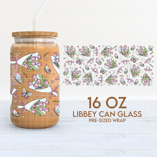 Tulip Bouquet | Spring 16oz Cup Wrap PNG SVG