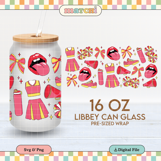 Cheerleading | Cheer 16oz Cup Wrap PNG SVG