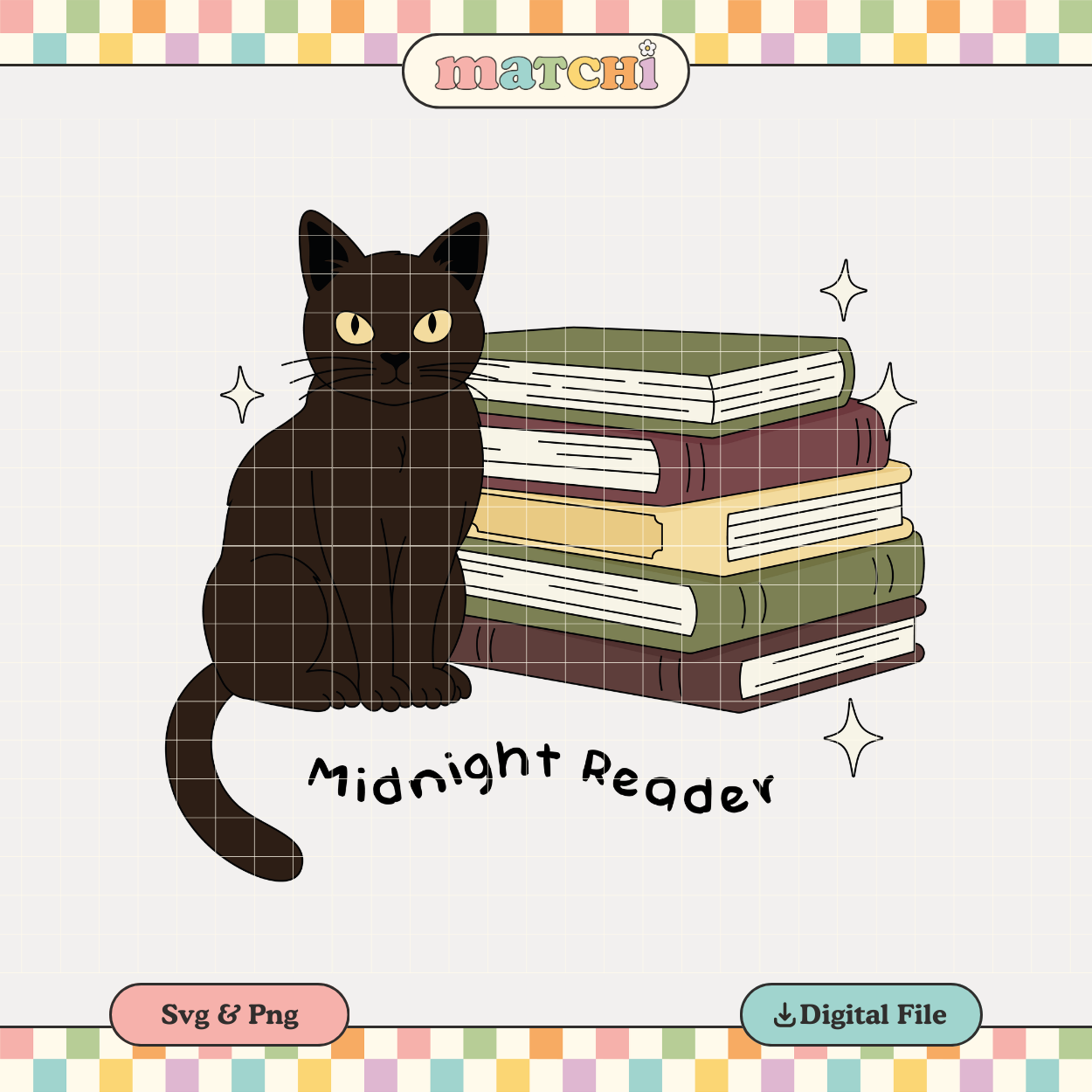Midnight Reader | Dark Academia PNG & SVG