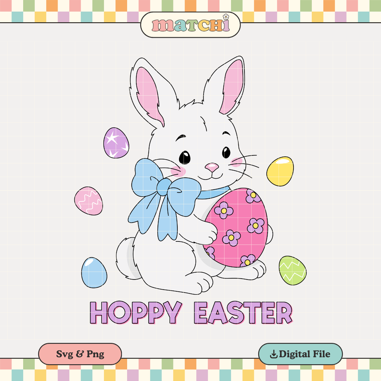 Hoppy Easter | Easter Bunny PNG & SVG