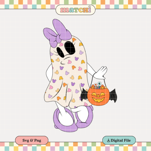 Magical Ghosts PNG SVG | Cute Halloween Sublimation | Mouse Ears Tshirt Design