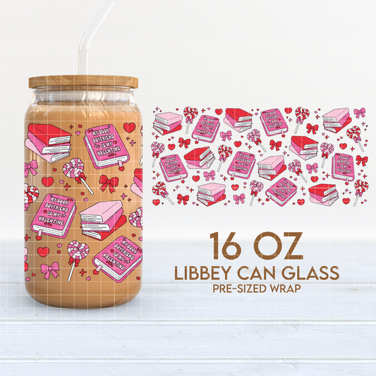 My Book Boyfriend | Valentine's 16oz Cup Wrap PNG SVG