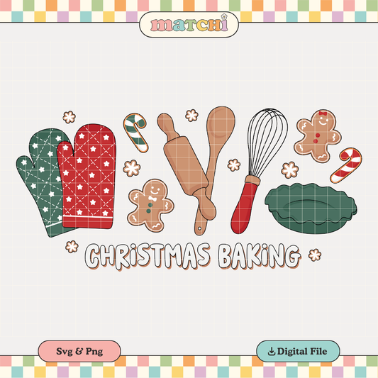 Christmas Baking PNG SVG | Christmas Sublimation | Gingerbread Tshirt Design