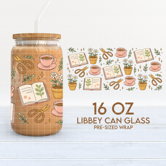 Garden Break | Cottagecore 16oz Cup Wrap PNG SVG