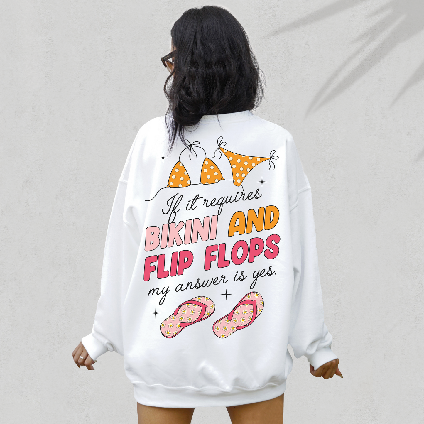 If it Requires Bikini and Flip Flops PNG SVG | Summer Sublimation | Trendy Tshirt Design