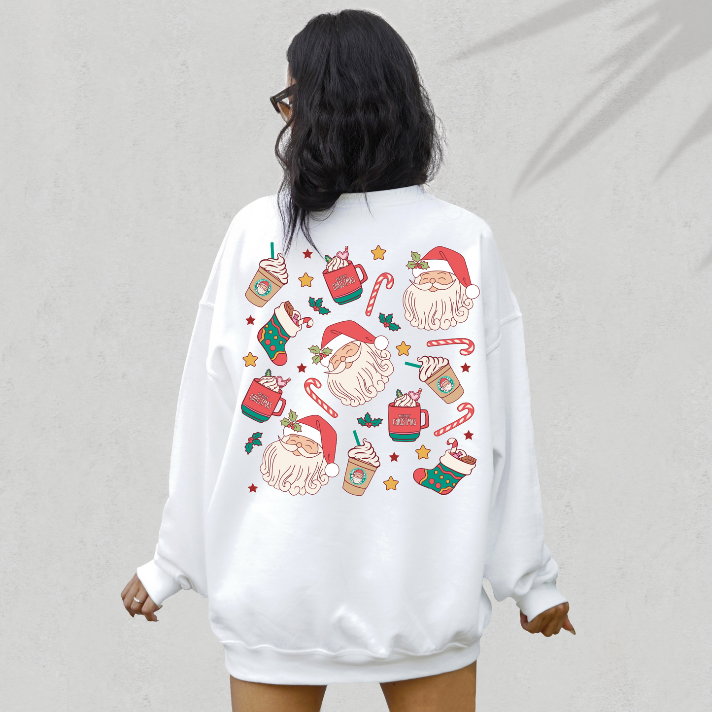 Christmas Doodles PNG | Retro Christmas Sublimation | Santa Claus T shirt Design