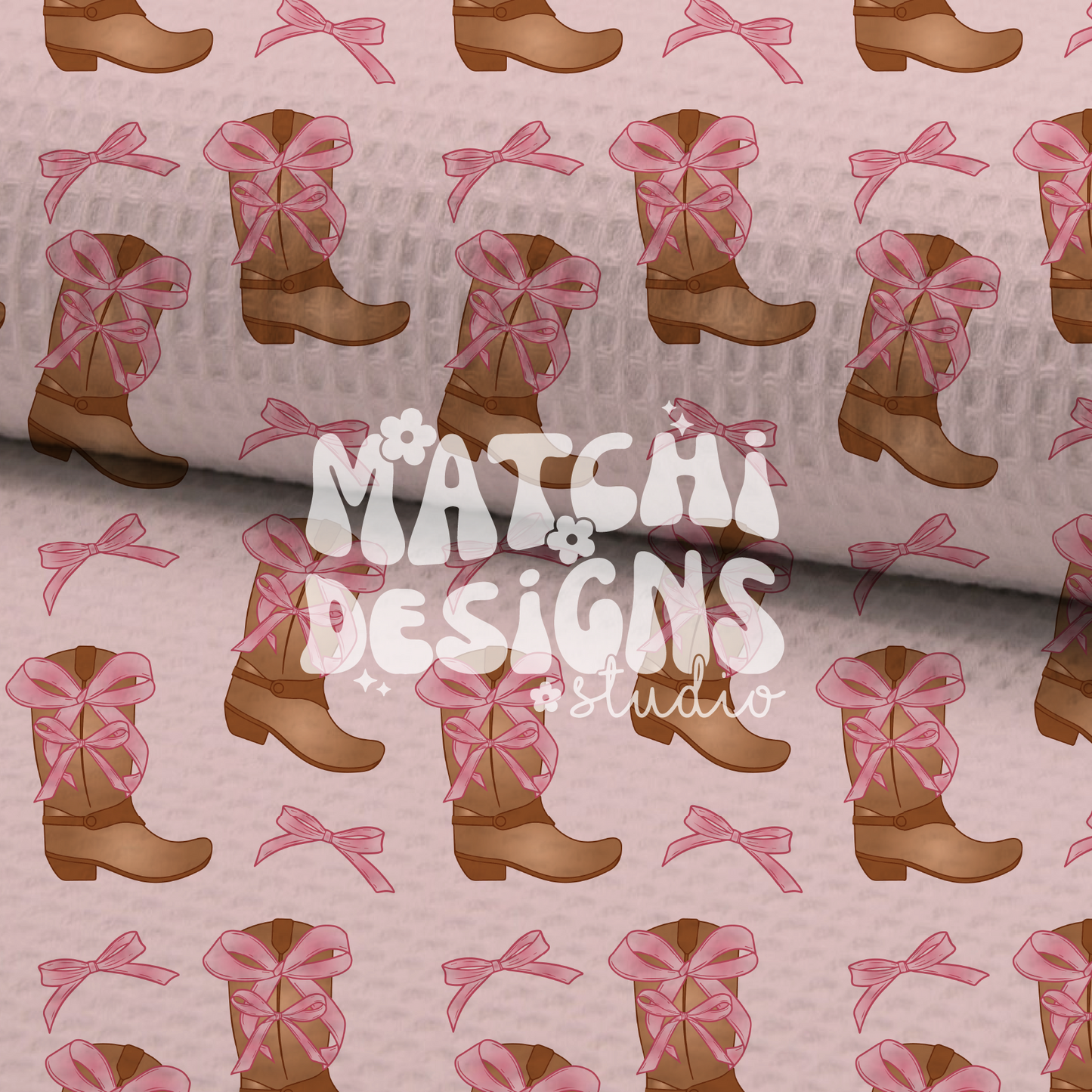 Western Coquette Seamless Pattern, Coquette Cowgirl Pattern for Fabric Sublimation