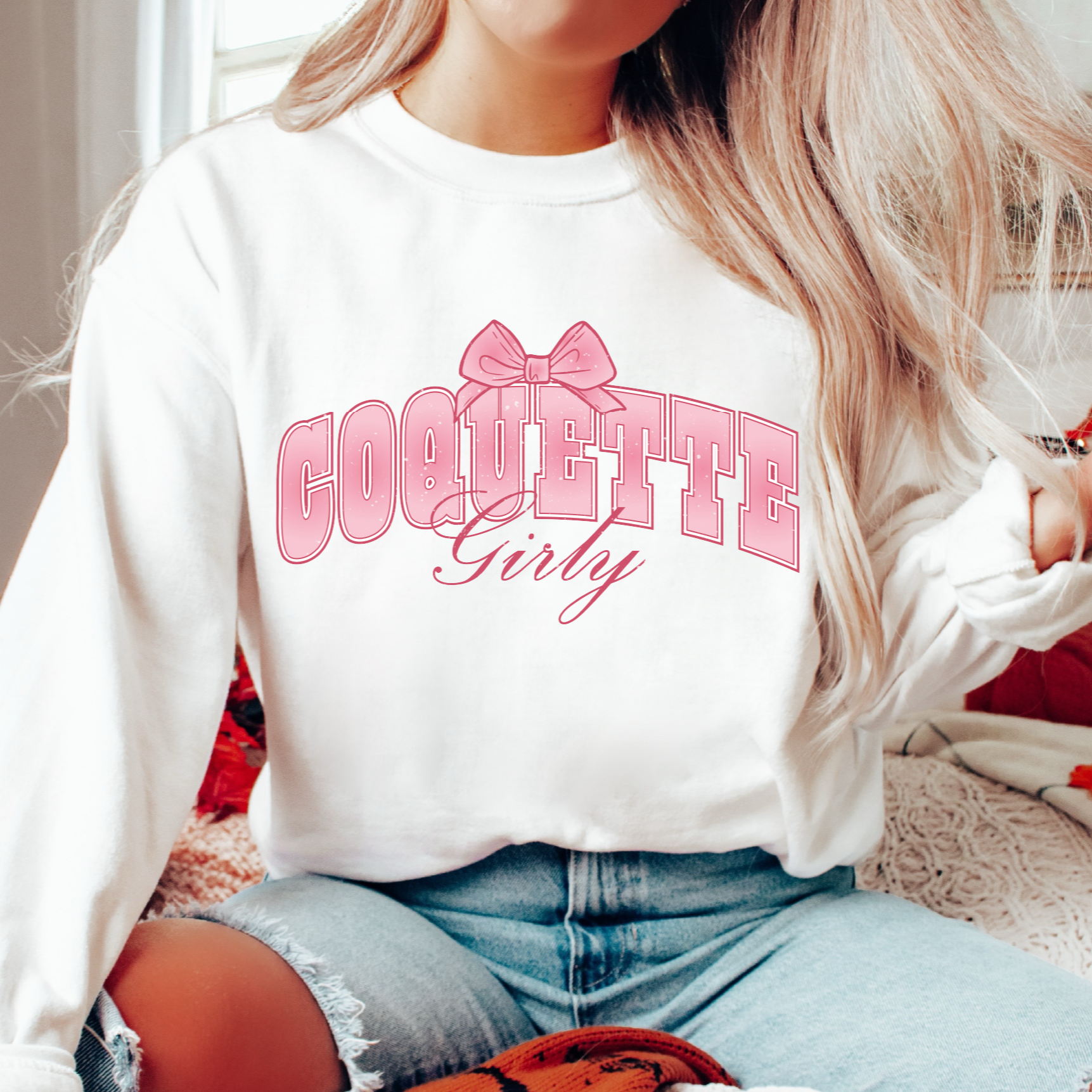 Pink Bow Coquette Girly Tee