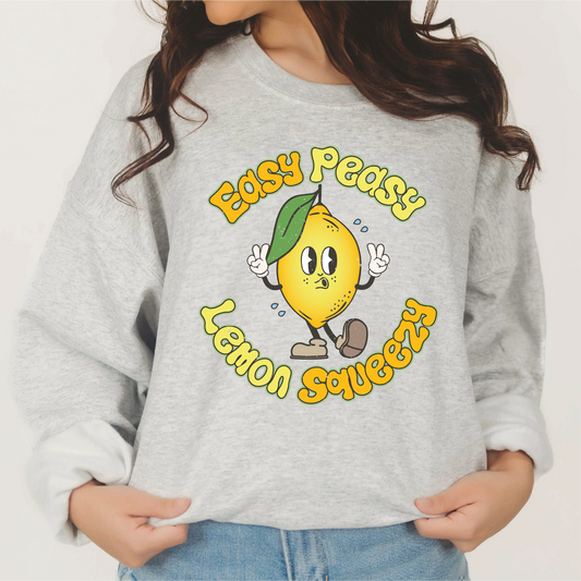 Easy Peasy Lemon Squeezy PNG SVG | Summer Sublimation | Funny Lemon T shirt Design