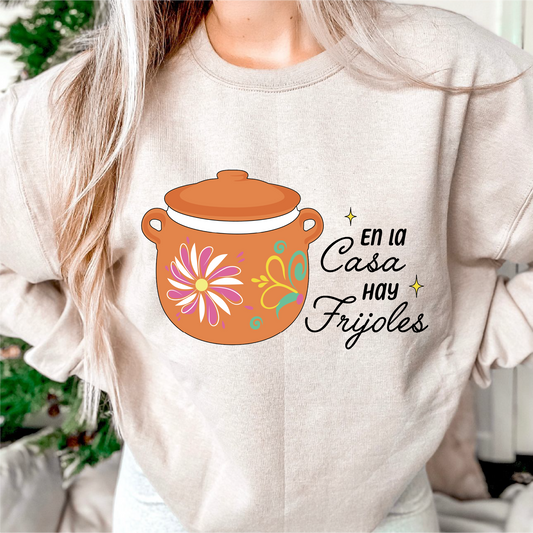En La Casa Hay Frijoles PNG SVG | Spanish Hispanic Sublimation | Latina Tshirt Design