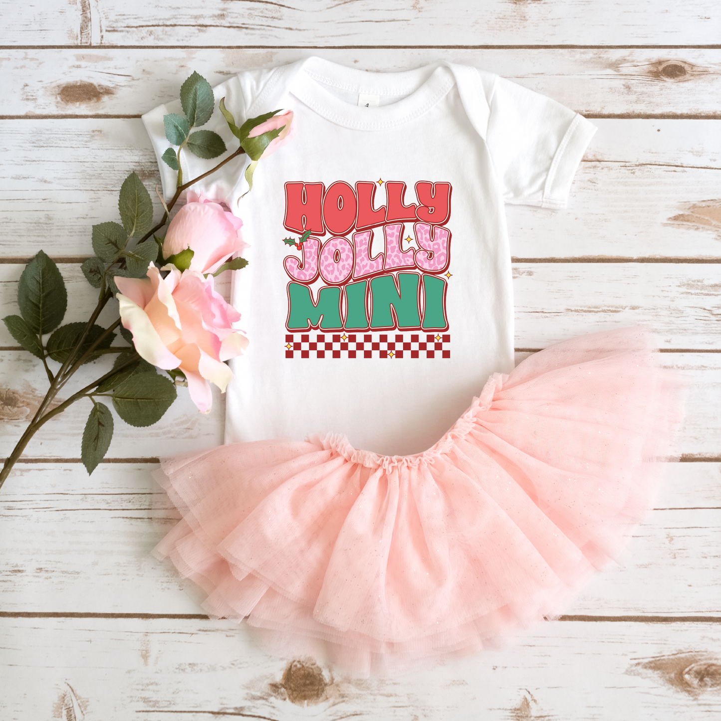 Holly Jolly Mini PNG SVG | Retro Christmas Sublimation | Mama and Mini T shirt Design