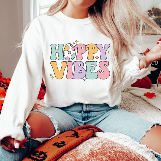 Hoppy Vibes PNG SVG | Retro Easter Sublimation | Cute Easter T shirt Design