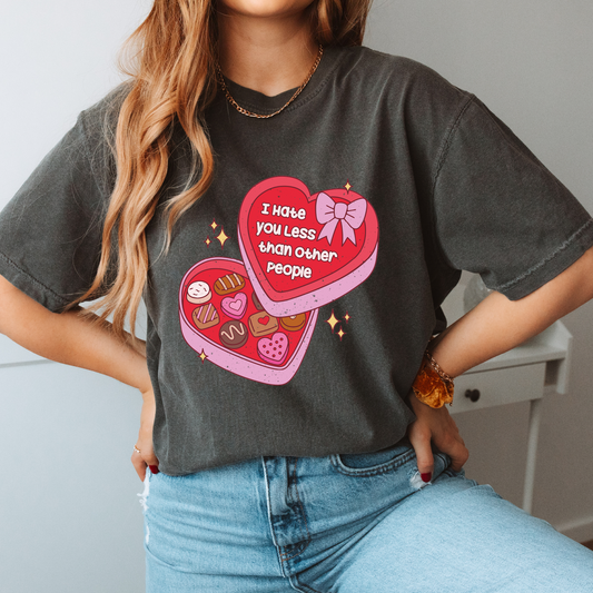 I Hate You Less That Other People PNG | Valentines Day Sublimation | Funny T shirt Design