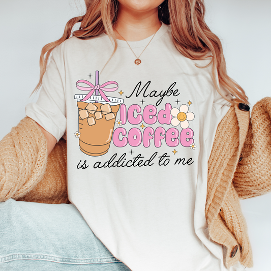 Iced Coffee PNG SVG | Coffee Addicted to Me Sublimation | Trendy Funny Tshirt Design