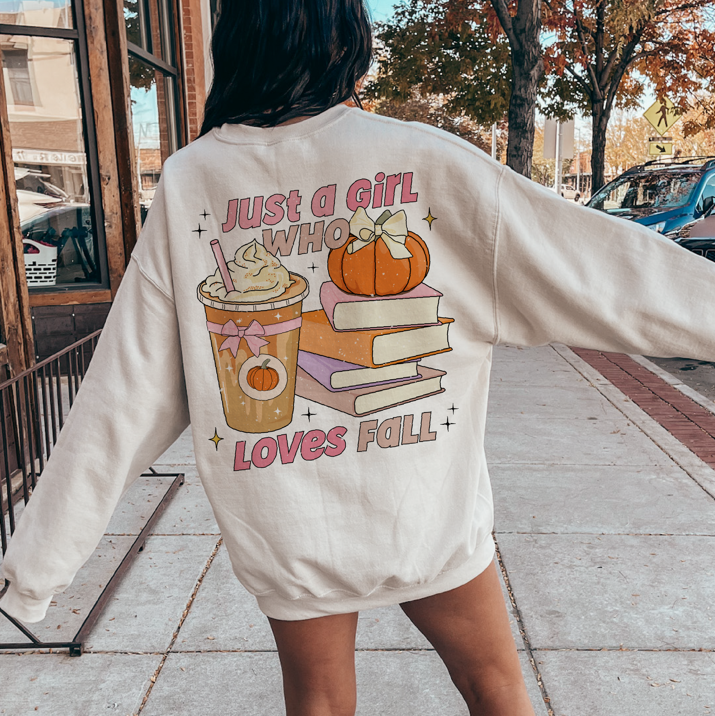 Just a Girl Who Loves Fall PNG SVG | Fall Autumn Girl Sublimation | Bookish Tshirt Design