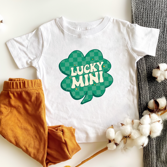 Lucky Mini PNG SVG | Retro St. Patricks Day Sublimation | Clover T shirt Design