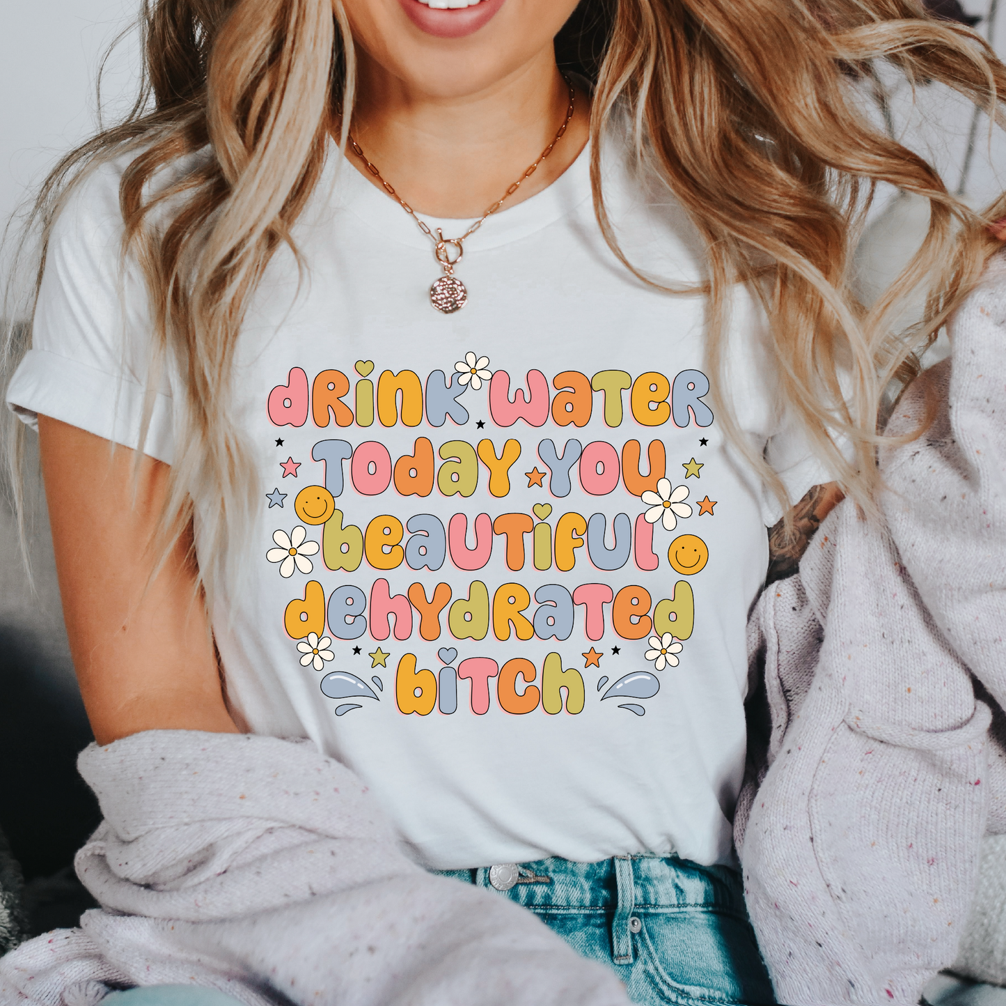 Drink Water Today PNG SVG | Stay Hydrated Sublimation | Trendy Positive Tshirt Design