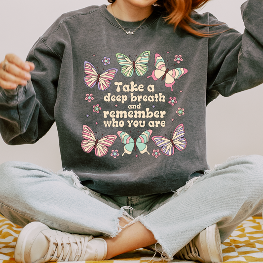 Take a Deep Breath PNG SVG | Mental Health Sublimation | Self Love Tshirt Design