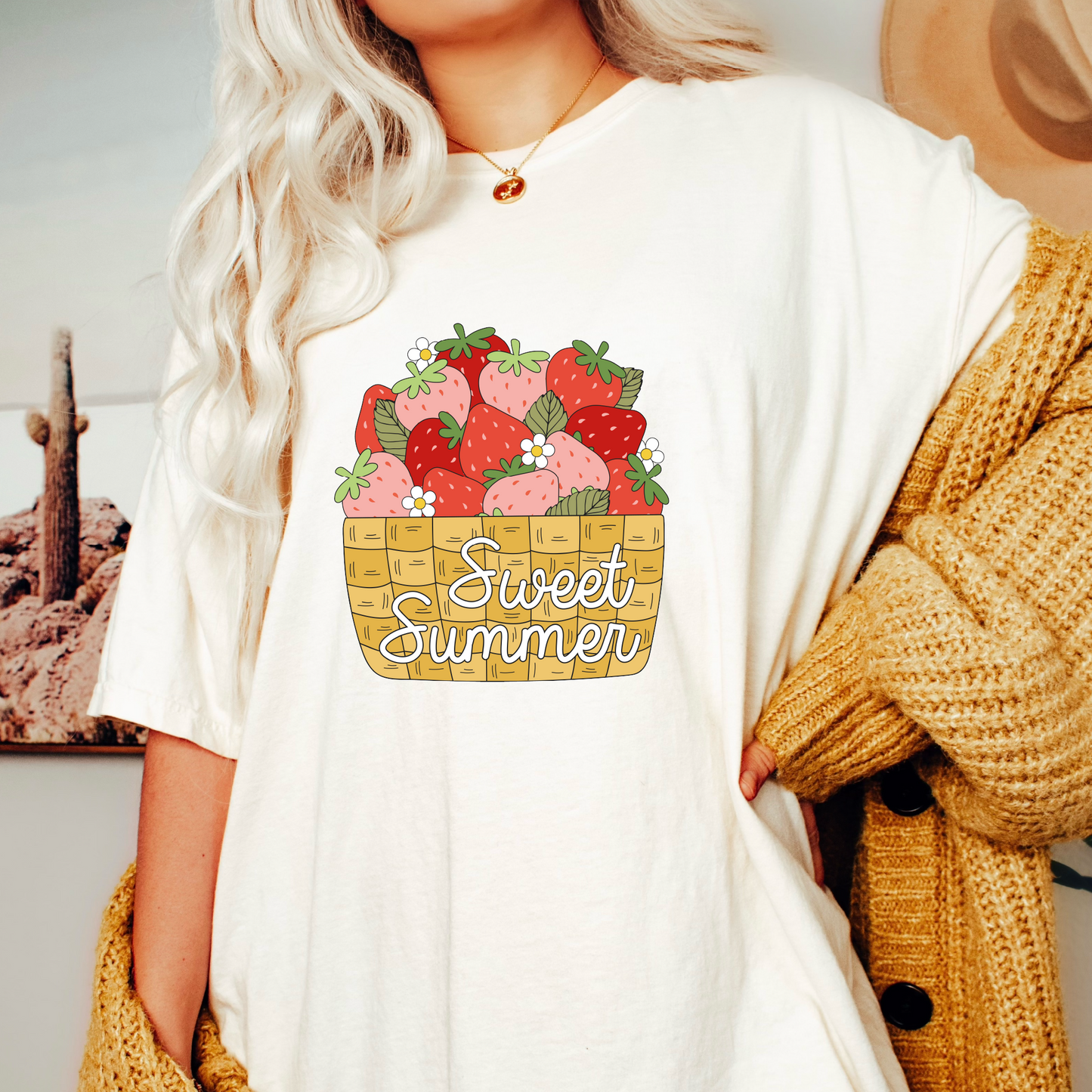 Fresh Strawberries PNG SVG | Sweet Summer Sublimation | Trendy Tshirt Design