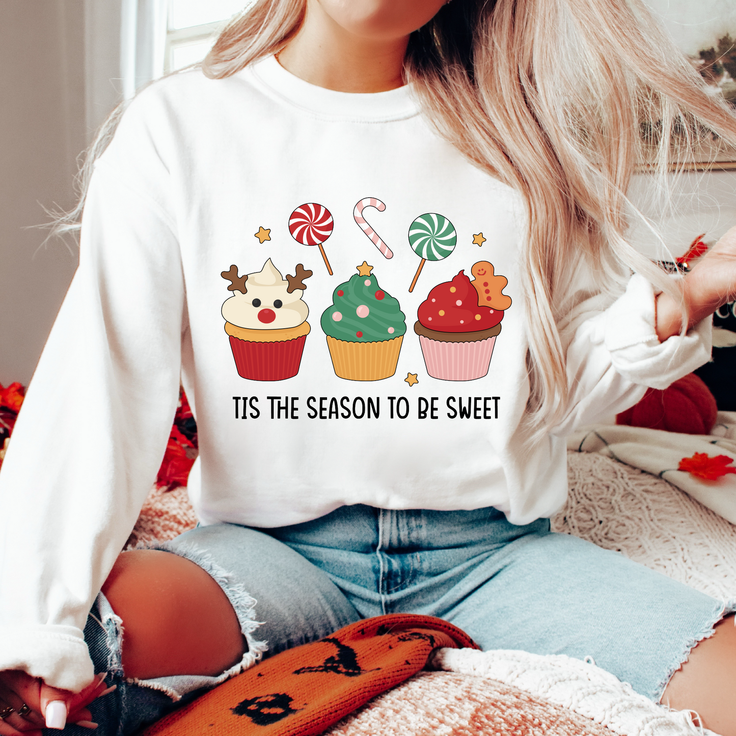 Tis The Season To Be Sweet PNG SVG | Christmas Sublimation | Cupcakes Tshirt Design